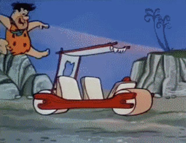 picture of fred flintstone's car