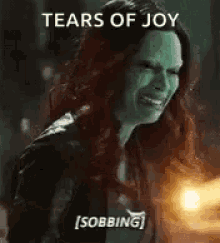 Sobbing Gamora GIF - Sobbing Gamora Crying - Discover & Share GIFs