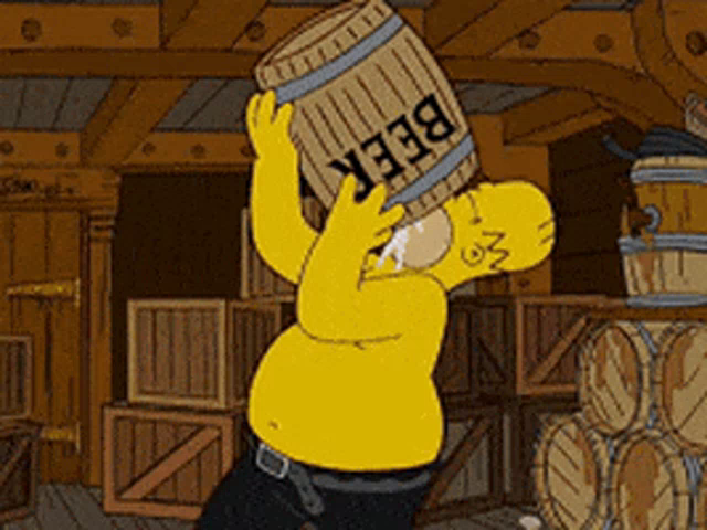 Homer Drinking Beer Gifs Tenor