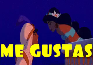 Aladdin Y Jasmine Se Besan GIF - Aladdin Jasmine Me Gustas