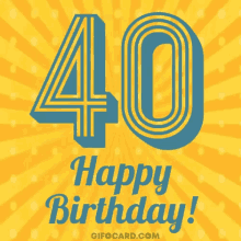 Happy 40th Birthday GIFs | Tenor