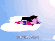 pink super mom logo