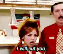 Image result for i will cut you gif