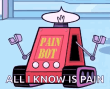 Pain Bot All IKnow Is Pain GIF - PainBot AllIKnowIsPain InPain GIFs