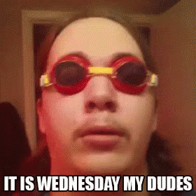 Image result for it is wednesday my dudes gif