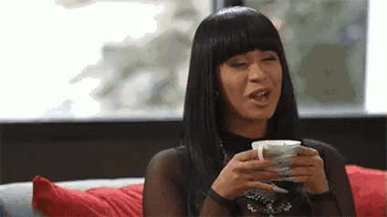 Image result for cardi B sipping tea gif