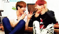 Image result for LEETEUK AND eunhyuk gif