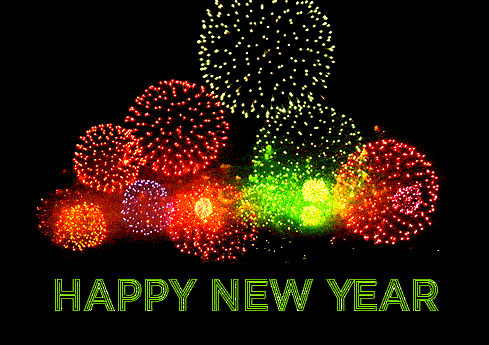 Happy New Year Fireworks GIF - HappyNewYear Fireworks Greeting ...