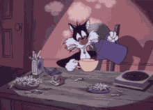 Nervous Sylvester The Cat Gif