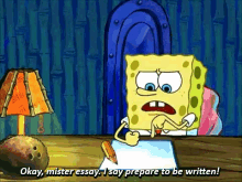 Spongebob Writing Essay GIFs | Tenor