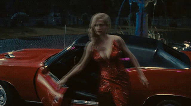 eva green dark shadows red dress