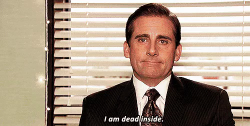 The Office Dead Inside GIF - The Office Dead Inside Steve Carell - Discover  & Share GIFs