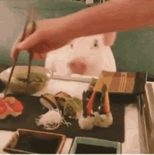 Pig Eat Sushi GIF - PigEat Sushi Pig - Discover & Share GIFs