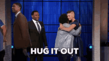Hug It Out The Office Gifs Tenor Keeping The Peace Gif Hug Hugitout Friends Gifs