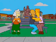 Image result for simpsons gif, gays kissing