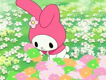 My Melody Gif Mymelody Flowers Sanrio Discover Share Gifs