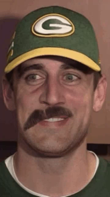 aaron rodgers mustache t shirt