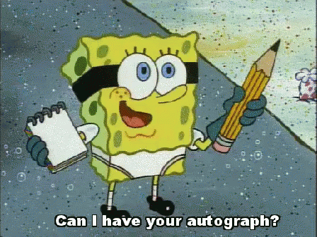 can i have your autograph?