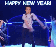 boy dancing to wishing you happy new year 2020