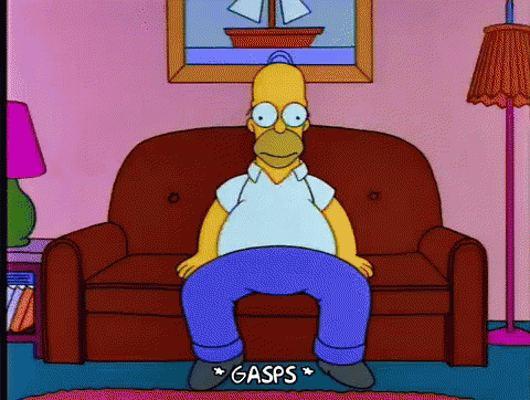 Homero simpson durante un sismo. 