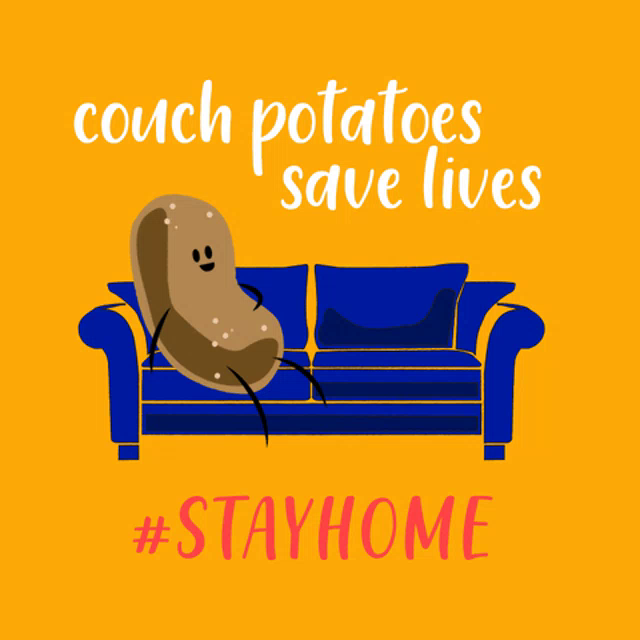 Couch Potato Stay Home Gif Couchpotato Stayhome Savelives Discover Share Gifs