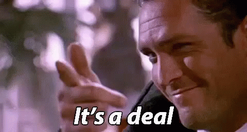 Image result for it's a deal gif