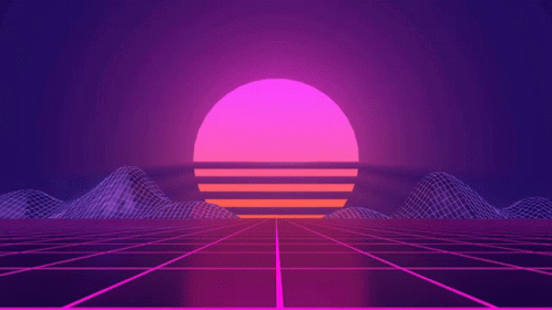 Gif of a neon sunset.