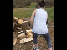 wood chopper gif