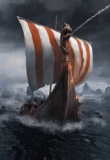 Image result for viking ship sailing away gifs