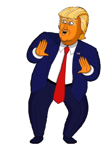 Trump Cartoon GIF - Trump Cartoon Dance - Discover & Share GIFs