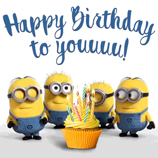 les minions joyeux anniversaire Anniversaire Gifs Tenor les minions joyeux anniversaire