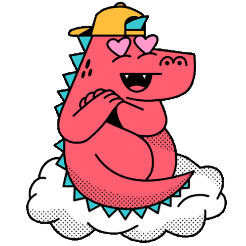 dinosaur with a heart