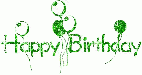 Image result for happy birthday gifs in green