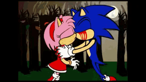 sally acorn and sonic kissing