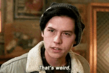 Image result for jughead that's weird gif