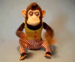monkey with tambourine toy