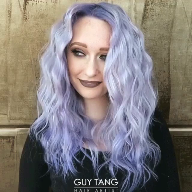 Girl With Purple Hair Gifs Tenor