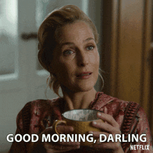 Good Morning Darling Jean Milburn GIF - Good Morning Darling Jean Milburn Gillian Anderson GIFs