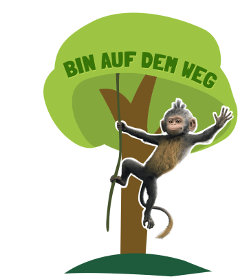 Auf Dem Weg Affe Sticker - Auf Dem Weg Affe Süß Stickers