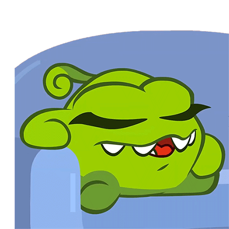 Sleeping Om Nelle Sticker - Sleeping Om Nelle Om Nom And Cut The Rope Stickers