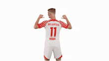 pointing at my back timo werner rb leipzig look at the name represent