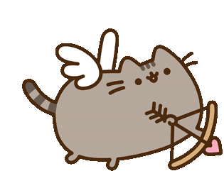 Fat Cat Sticker - Fat Cat Cupid On Stickers