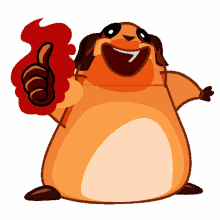cavy thumbs cute adorable fire flame