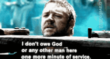 Russell Crowe I Owe Nothing GIF - Russell Crowe I Owe Nothing No Longer Friends GIFs