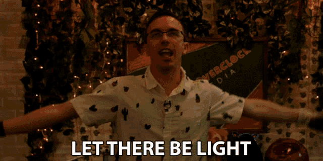 Let There Be Light Austin Evans1 GIF - Let There Be Light Austin Evans1 Light Up GIFs