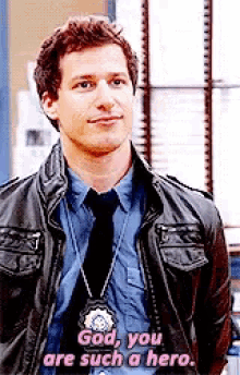 Jake Peralta Such A Hero GIF - Jake Peralta Such A Hero Andy Samberg GIFs