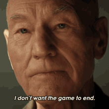 i dont want the game to end jean luc picard star trek picard not yet dont end it