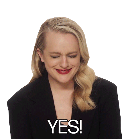 Yes Elisabeth Moss Sticker - Yes Elisabeth Moss Oh Yeah Stickers