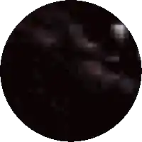 a pixelated image of a black circle with a white border on a white background