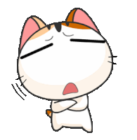 a cartoon cat with his arms crossed and a surprised look on his face